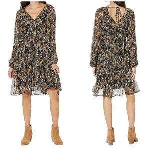 NWT Miss Me Chiffon Paisley Printed Mini Dress Sz L